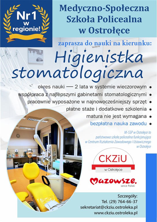 Plakat kierunku: Higienistka stomatologiczna